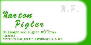 marton pigler business card